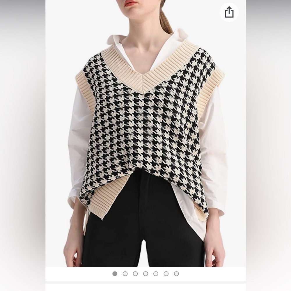 Houndstooth vest